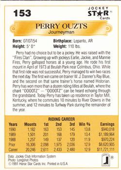 1991 Jockey Star Jockeys #153 Perry Ouzts Back